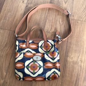 Fossil Key Per Coated Canvas Crossbody